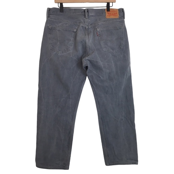 Levis 501 Mens Jeans Gray 38 Fits 34 - Picture 1 of 12